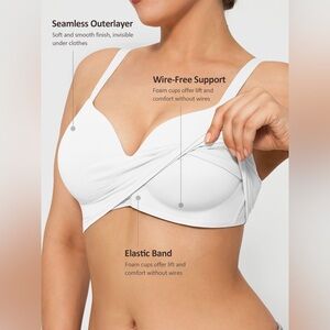 NWT! FEELINGIRL FULL COVERAGE WIRELESS BRA + PUSH-UP SEAMLESS BRA